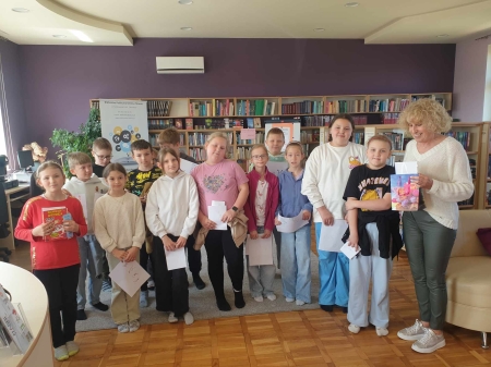 Odwiedziny uczniów klasy 3 w Bibliotece Publicznej w Baszkowie