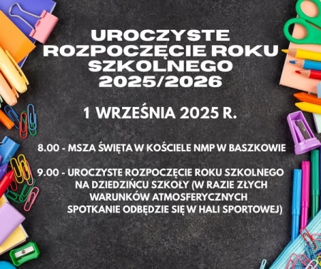 Rozpoczęcie roku szkolnego  2025/2026